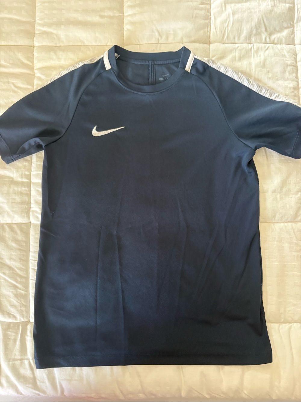 Nike Boys Navy Dri-FIT Short Sleeve Training Shirt